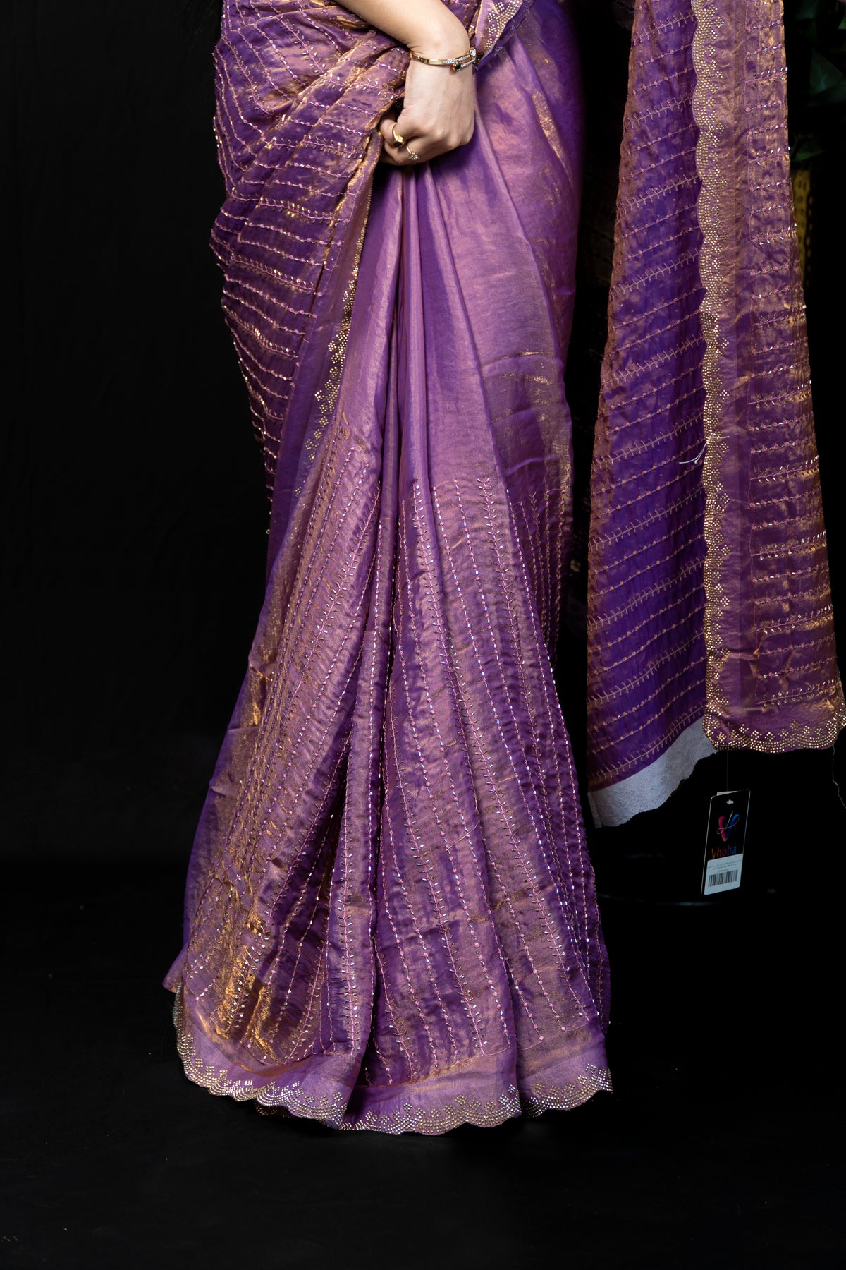 Designer Frendy Silk Saree with All-Over Kardana and Thread Work | Party Wear Saree Collection