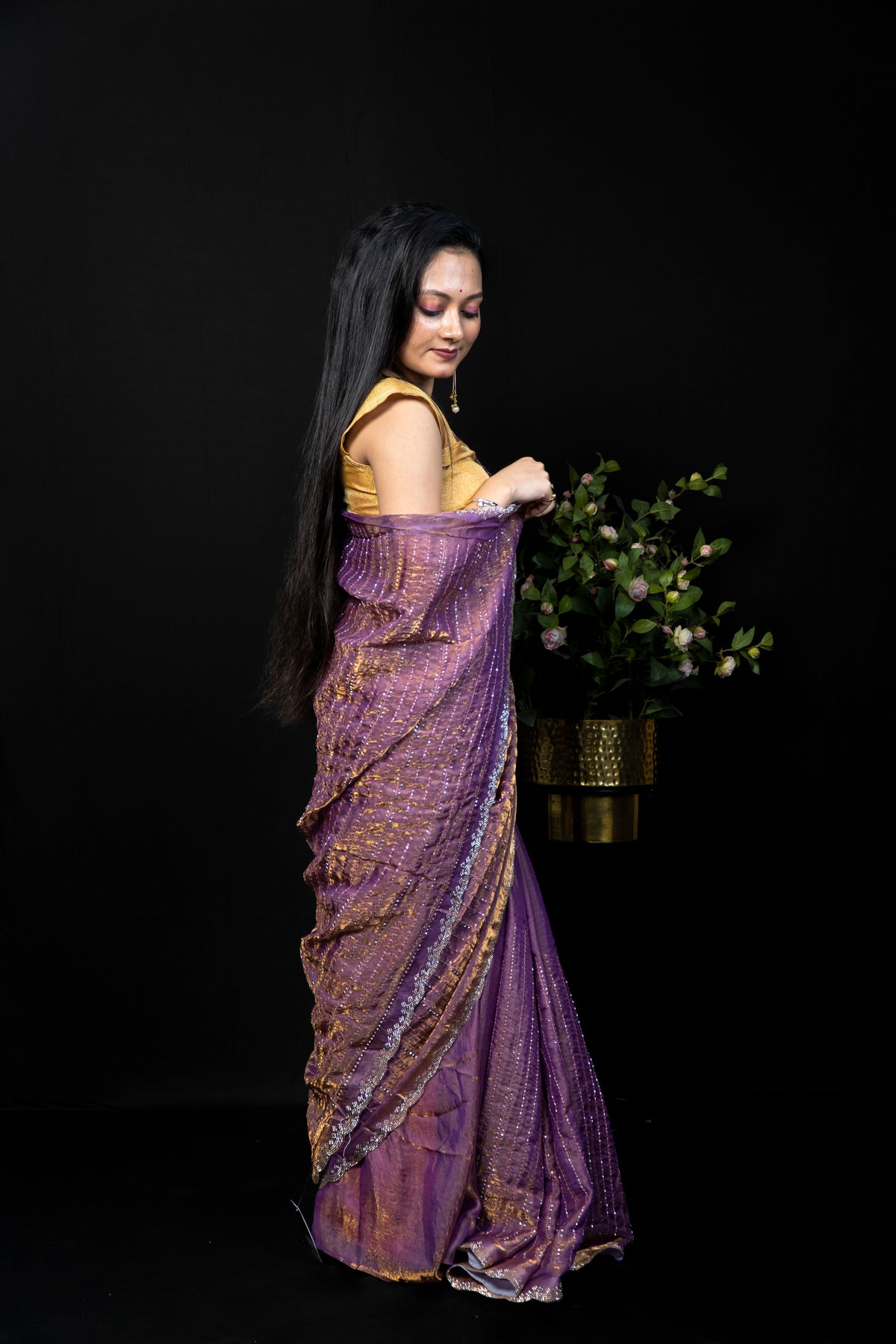 Designer Frendy Silk Saree with All-Over Kardana and Thread Work | Party Wear Saree Collection
