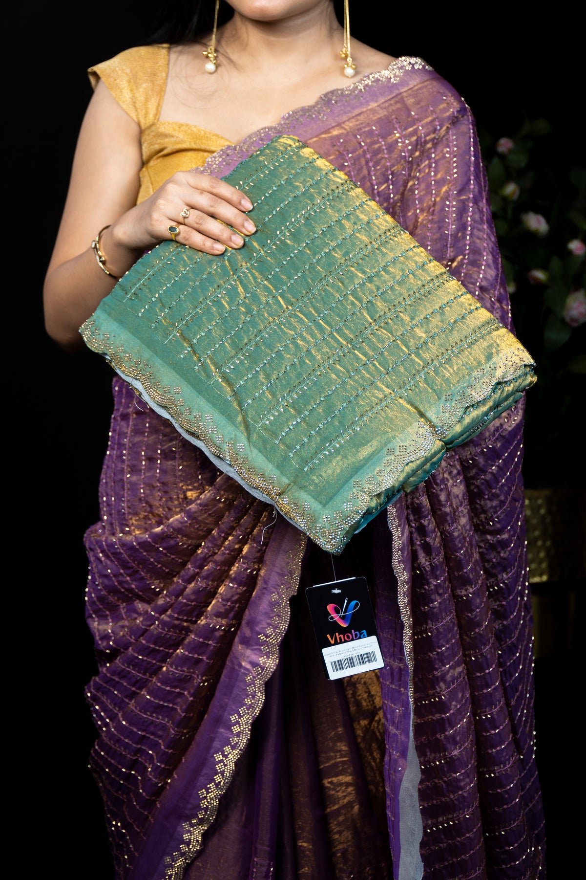 Designer Frendy Silk Saree with All-Over Kardana and Thread Work | Party Wear Saree Collection