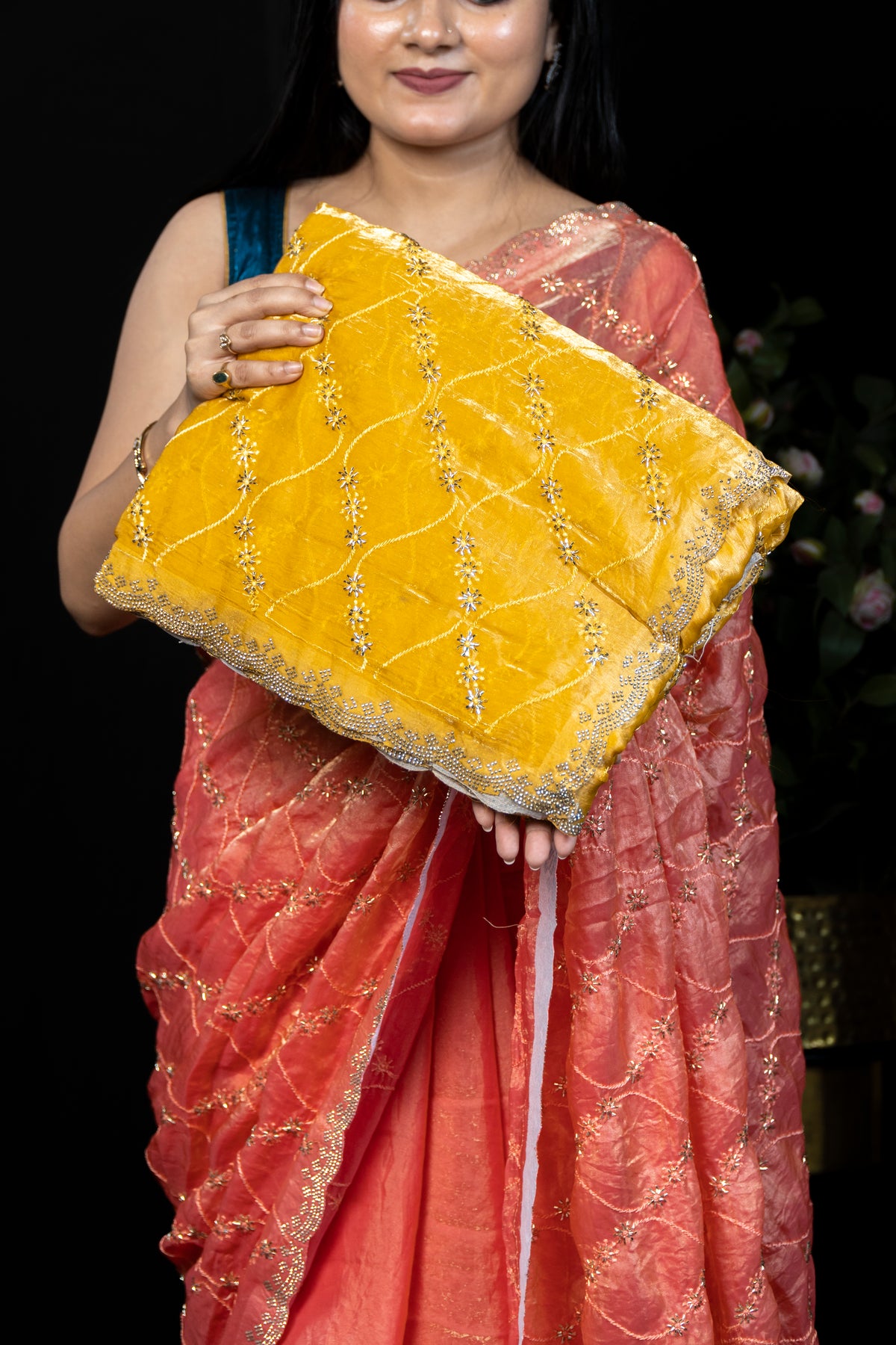 Gorgeous Frendy Saree with Stone & kardana Work