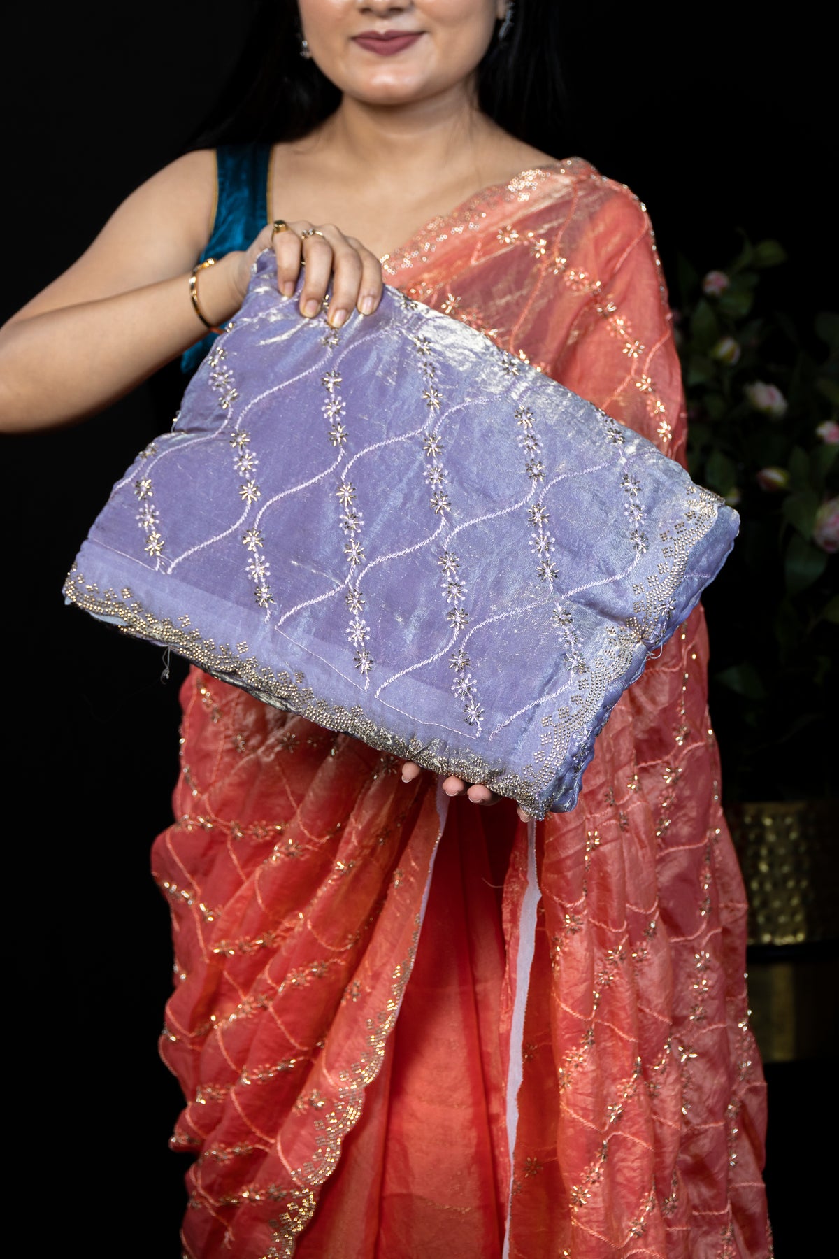 Gorgeous Frendy Saree with Stone & kardana Work