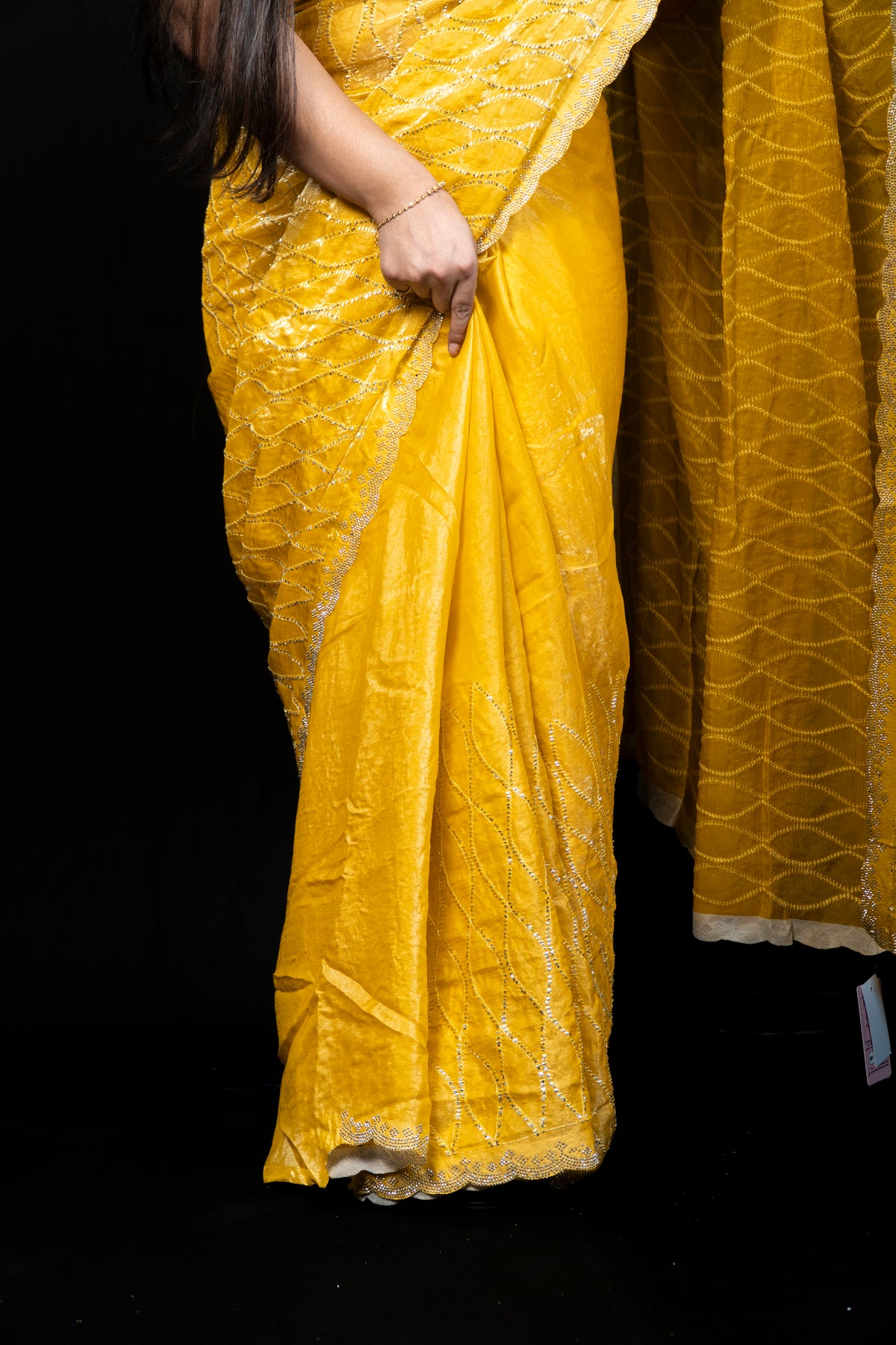 Elegant Frendy Saree with Stone & Kardana Work