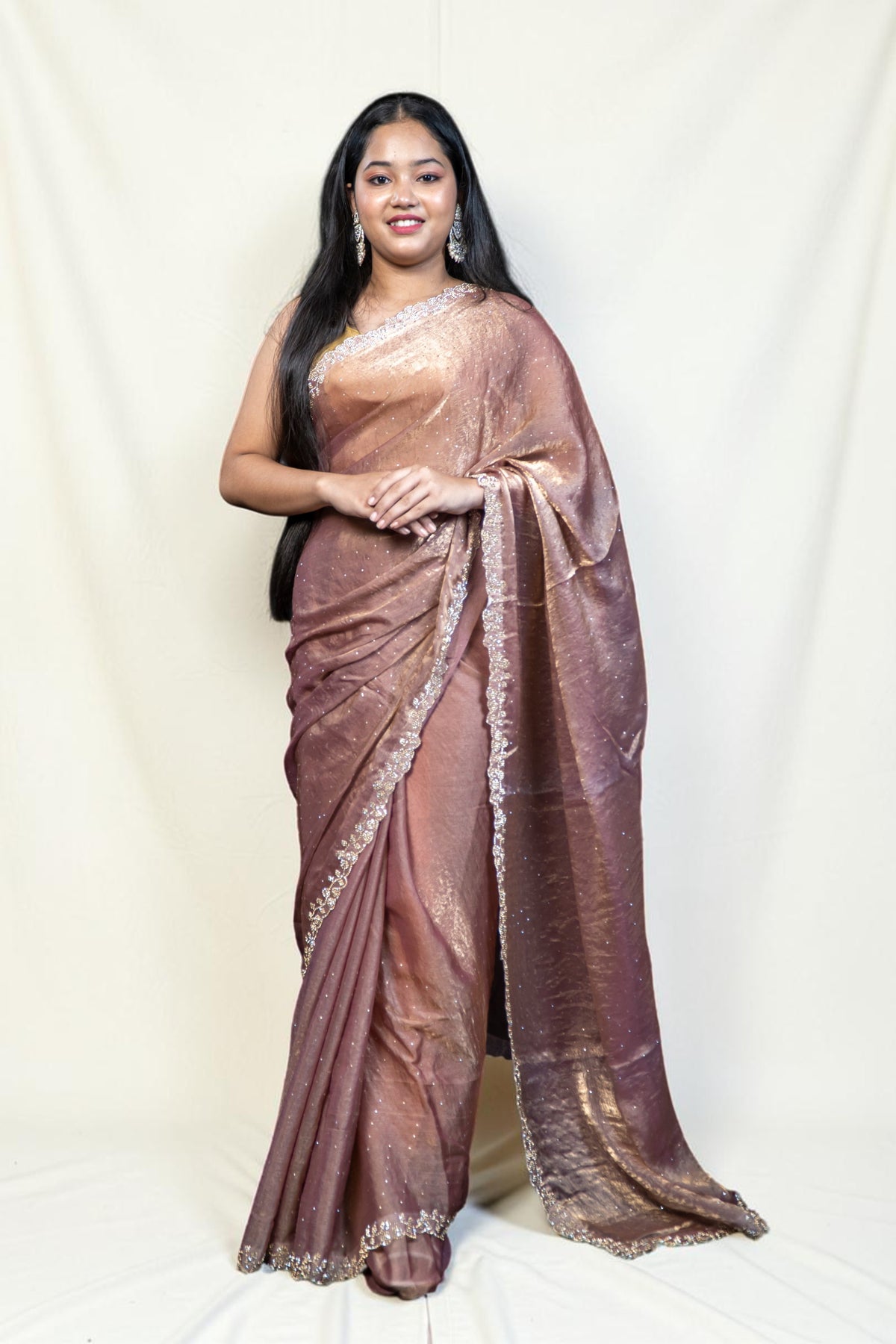Frendy Saree with Delicate Stone Work — Available in 3 Colours