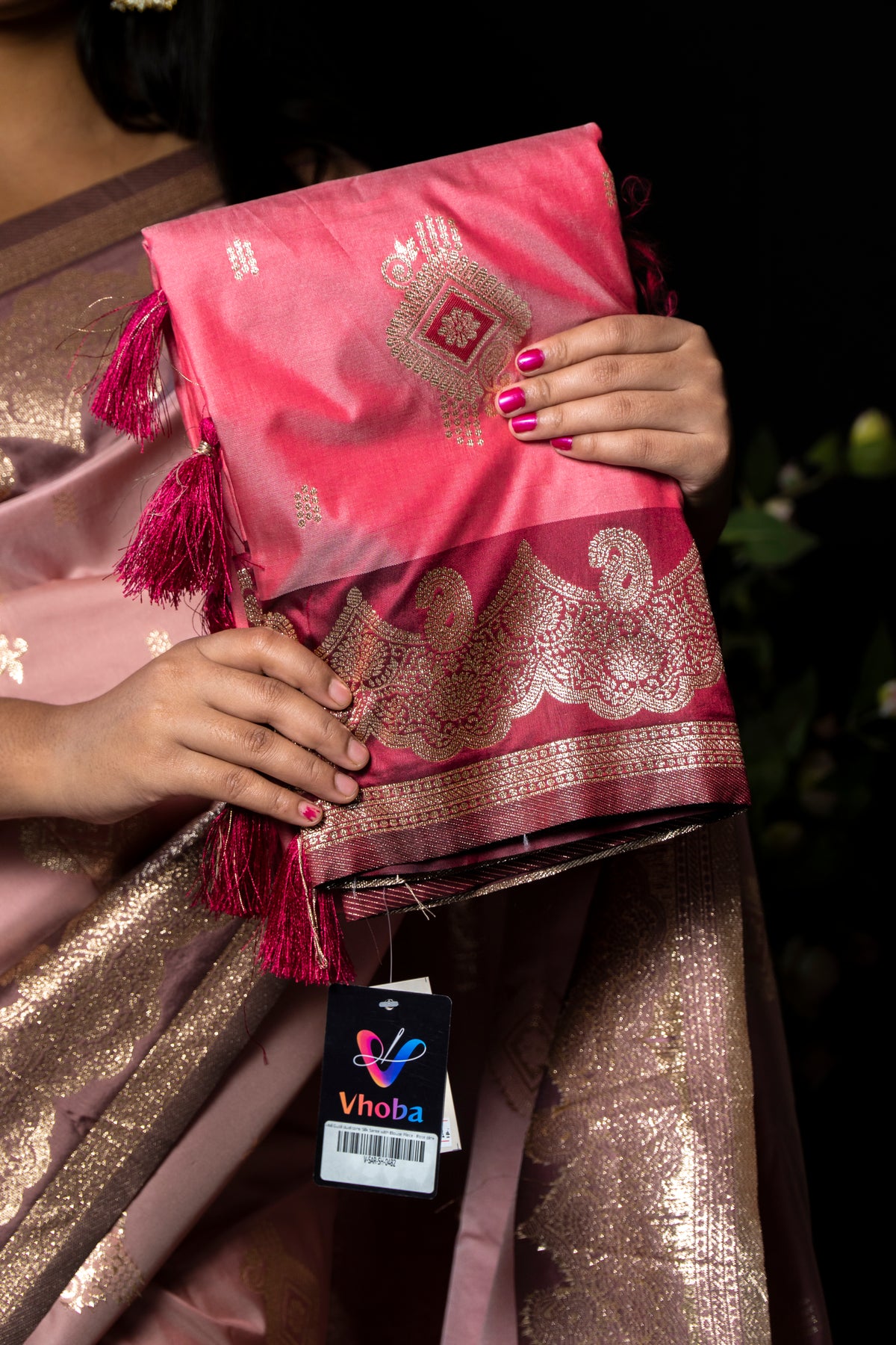 Mal Gudi dual tone Silk Saree with Blouse Piece