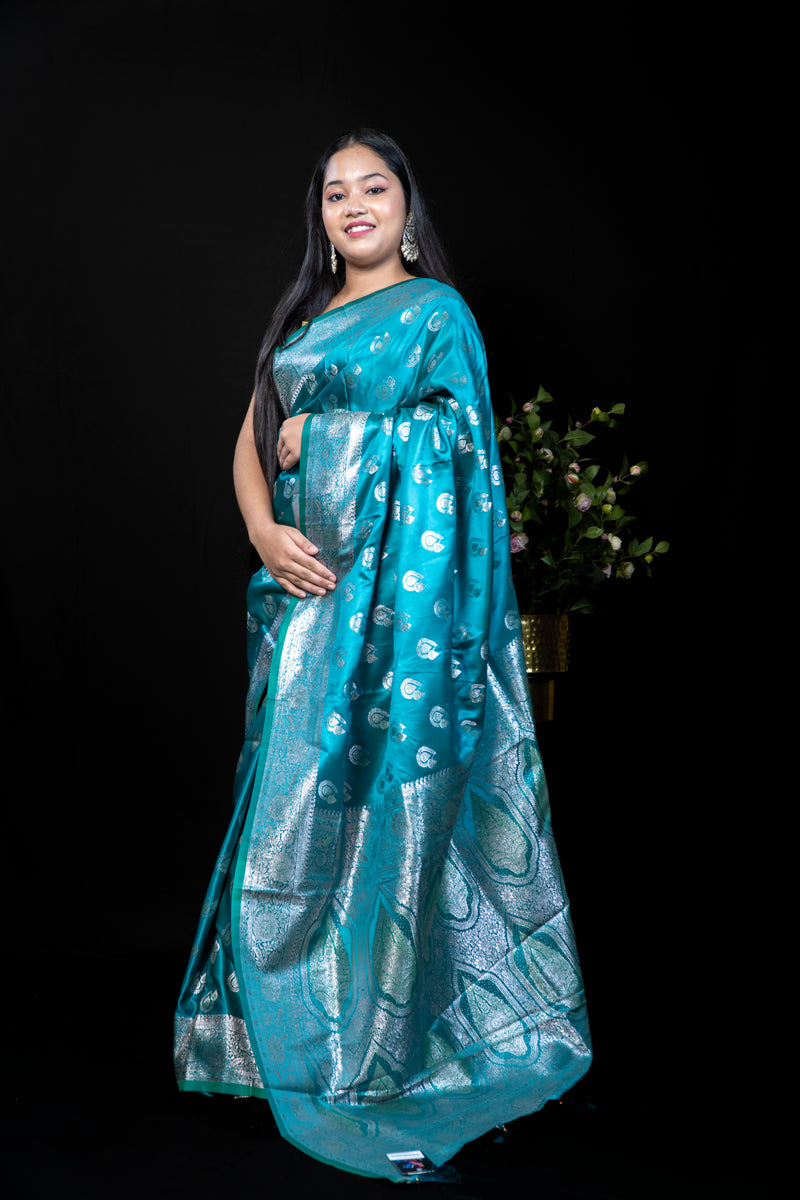 Mashru Silk Saree with Full-Body Zari Work