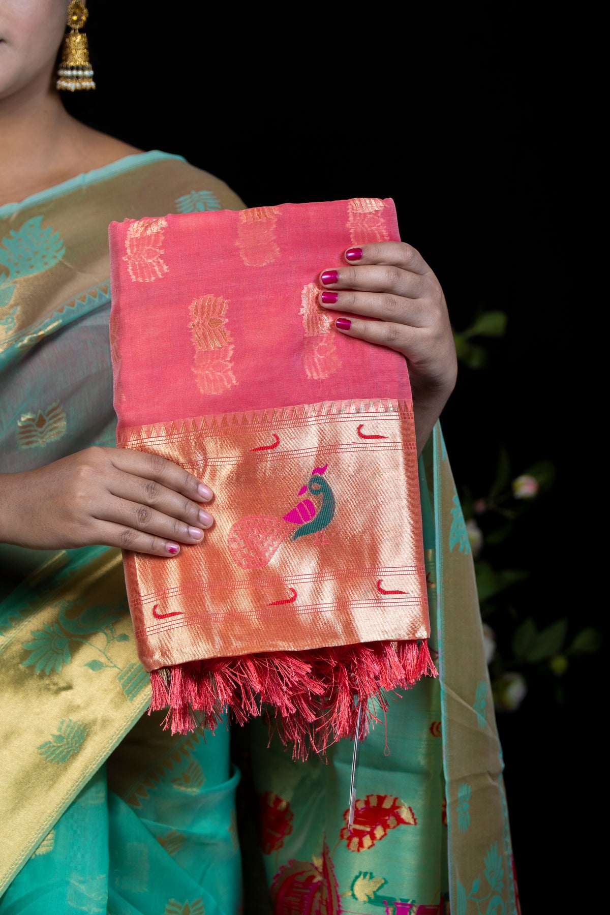 Elegant Paithani Silk Saree with Intricate Zari Pallu