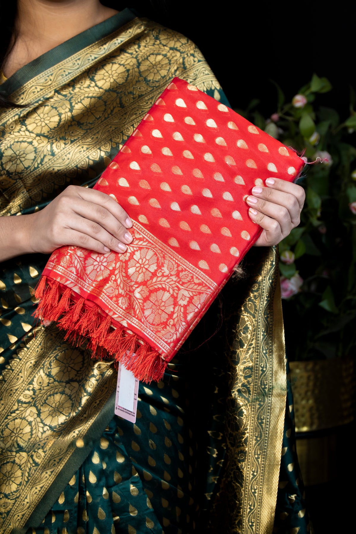 Woven Silk Saree with Elegant Zari Work and Blouse