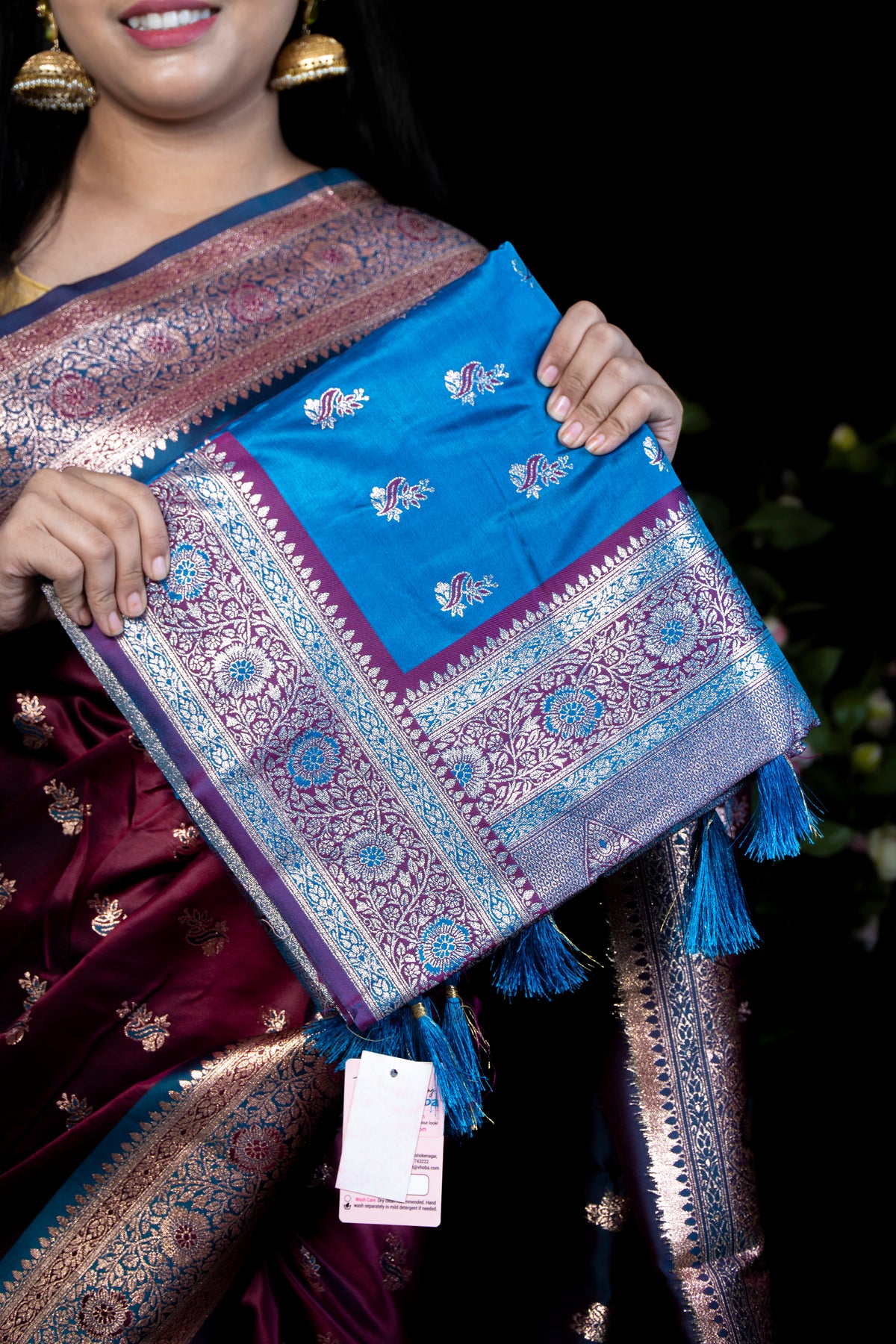 Traditional Brocade Silk Saree with Intricate Zari Woven Border