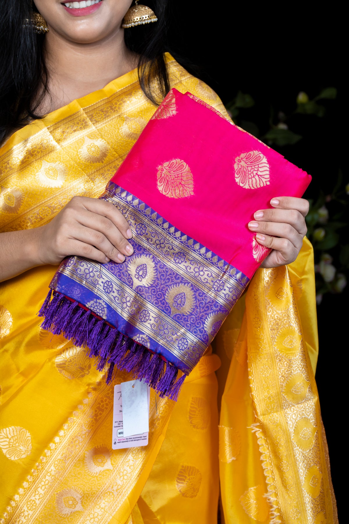 Traditional Silk Saree with Contrast Zari Border