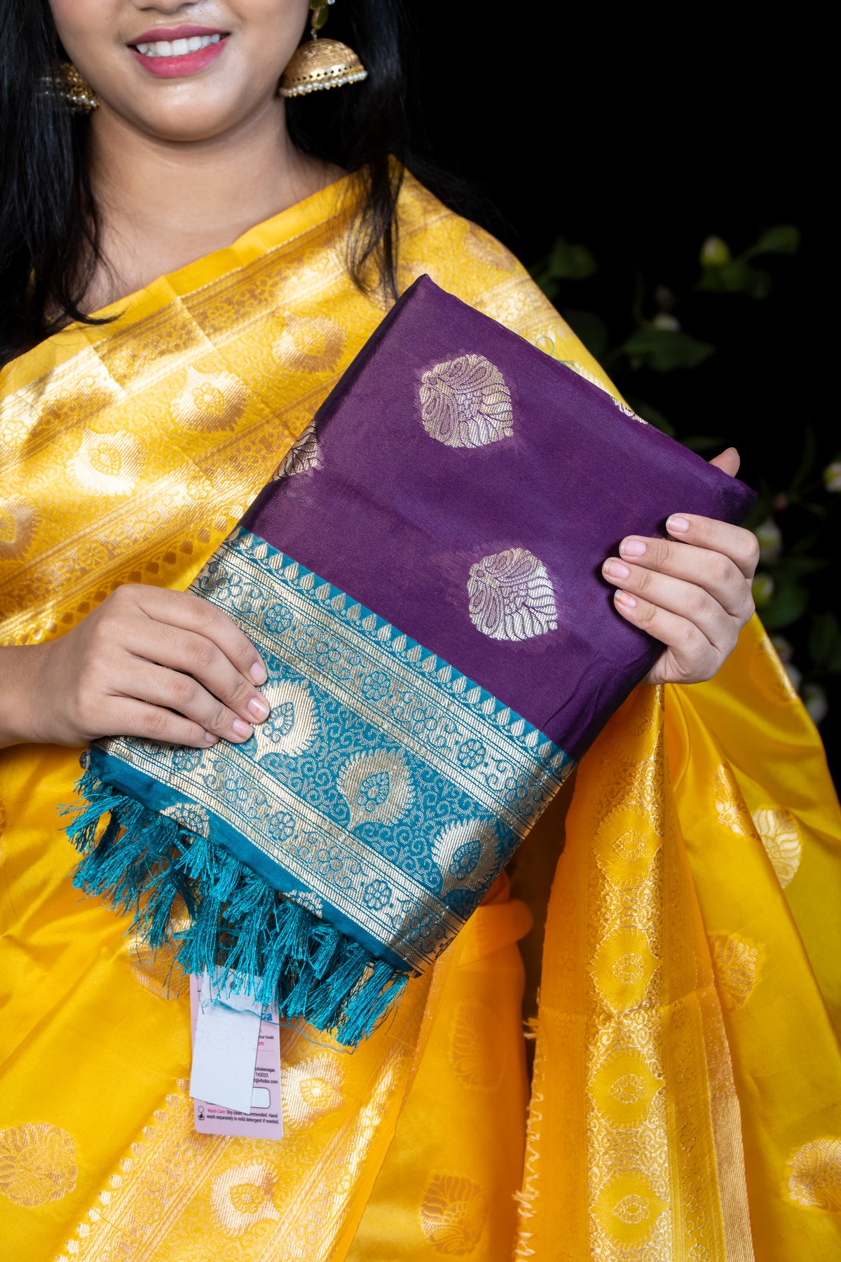 Traditional Silk Saree with Contrast Zari Border