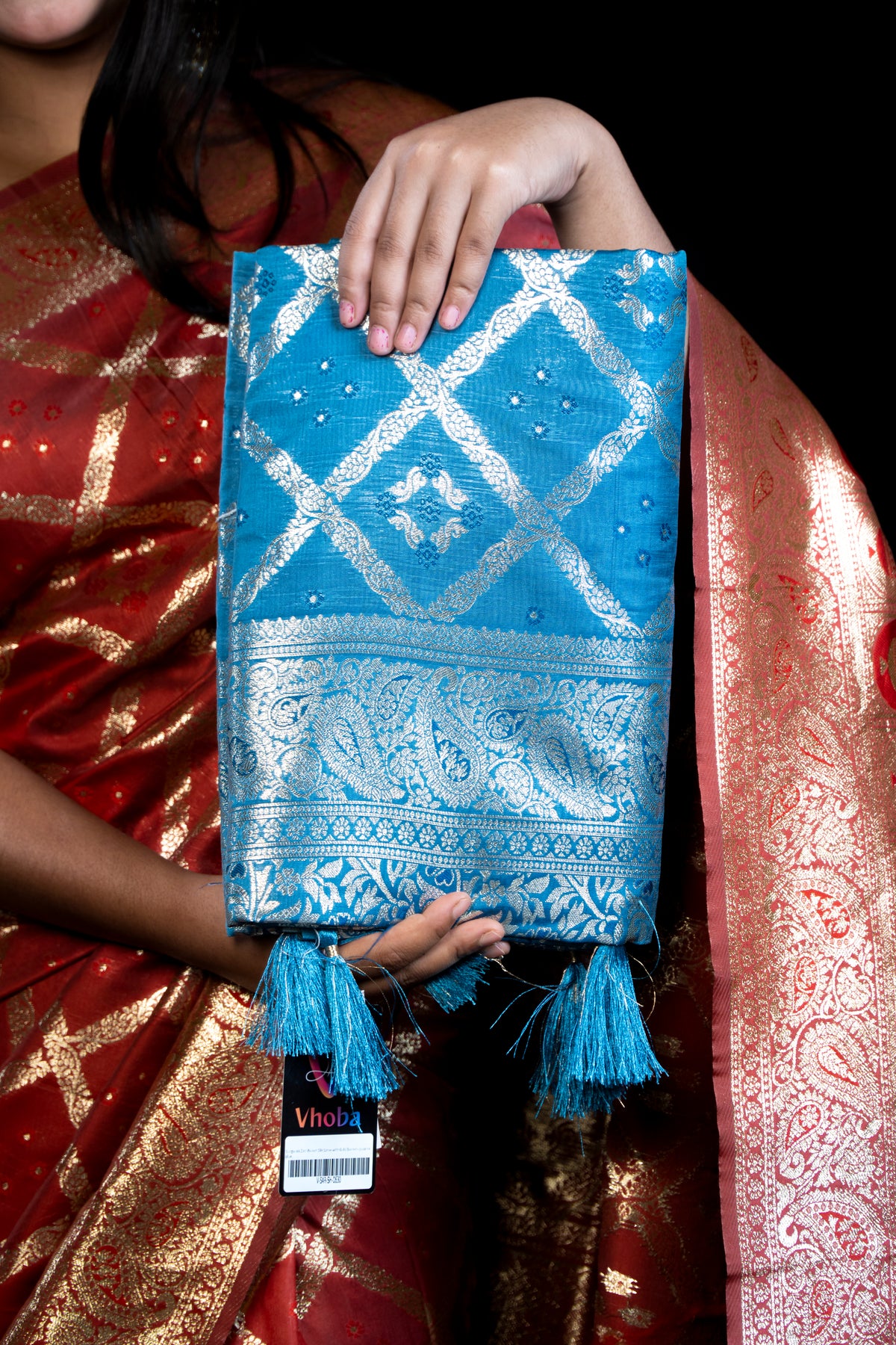 Gorgeous Zari Woven Silk Saree with Gold Border