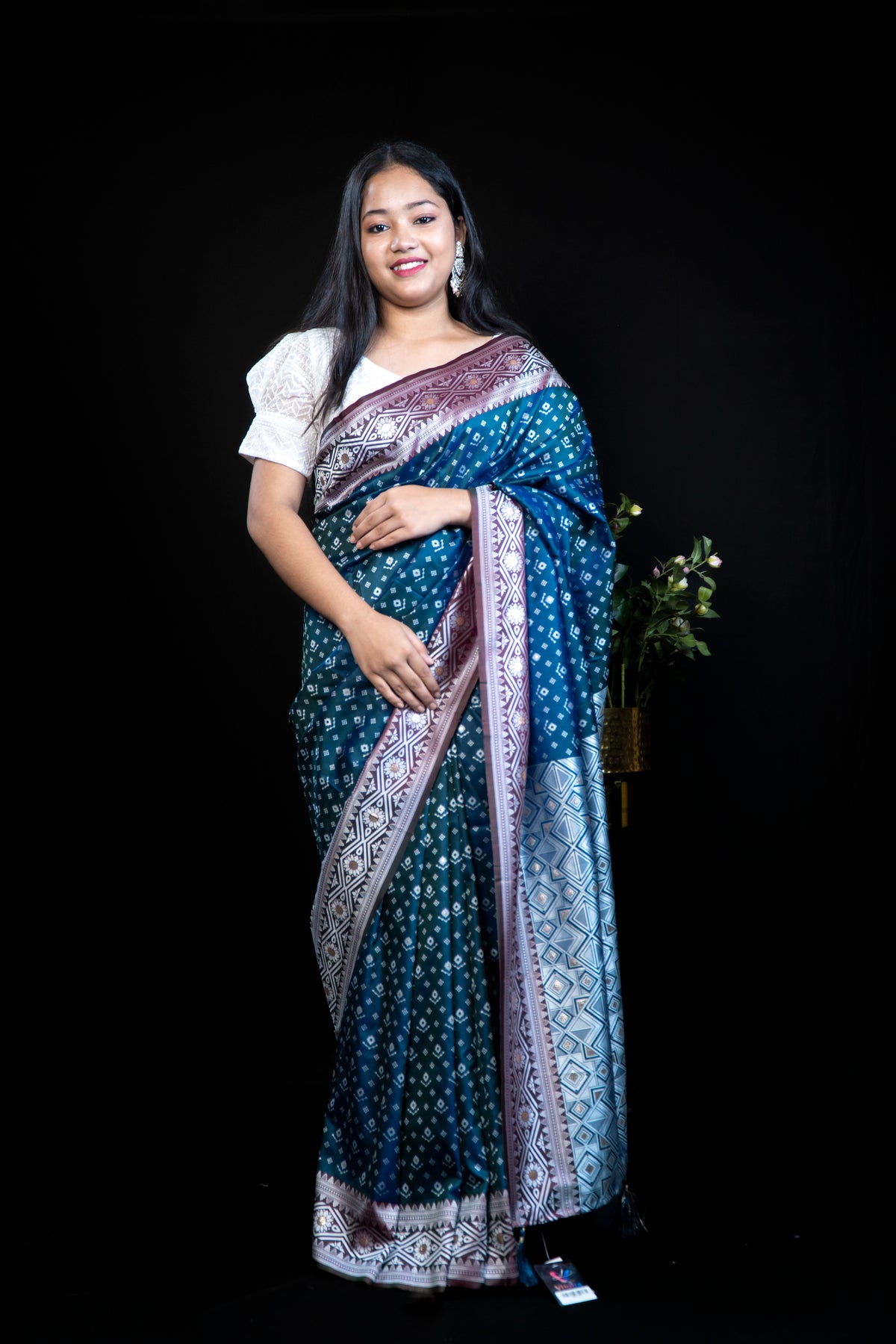 Pochampalli Silk Saree with Blouse Piece
