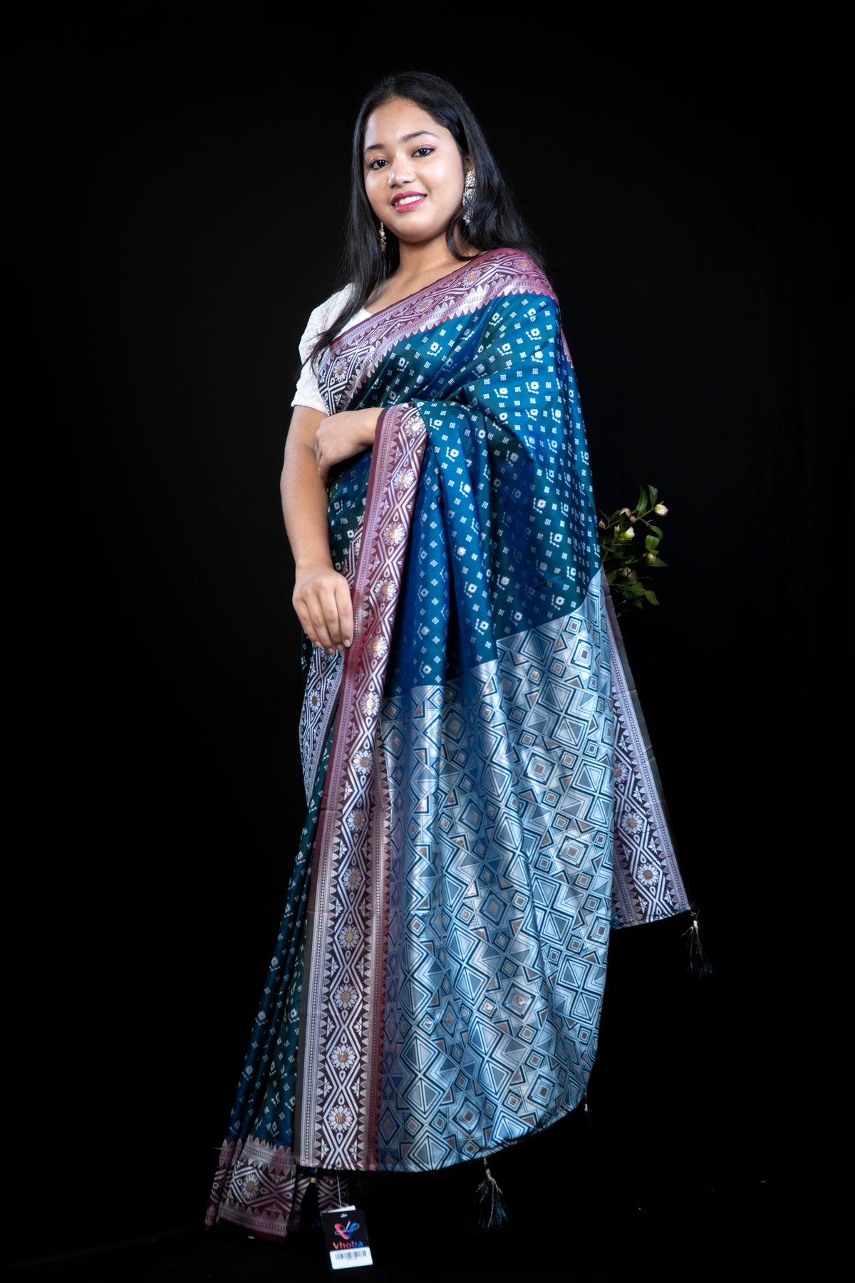 Pochampalli Silk Saree with Blouse Piece