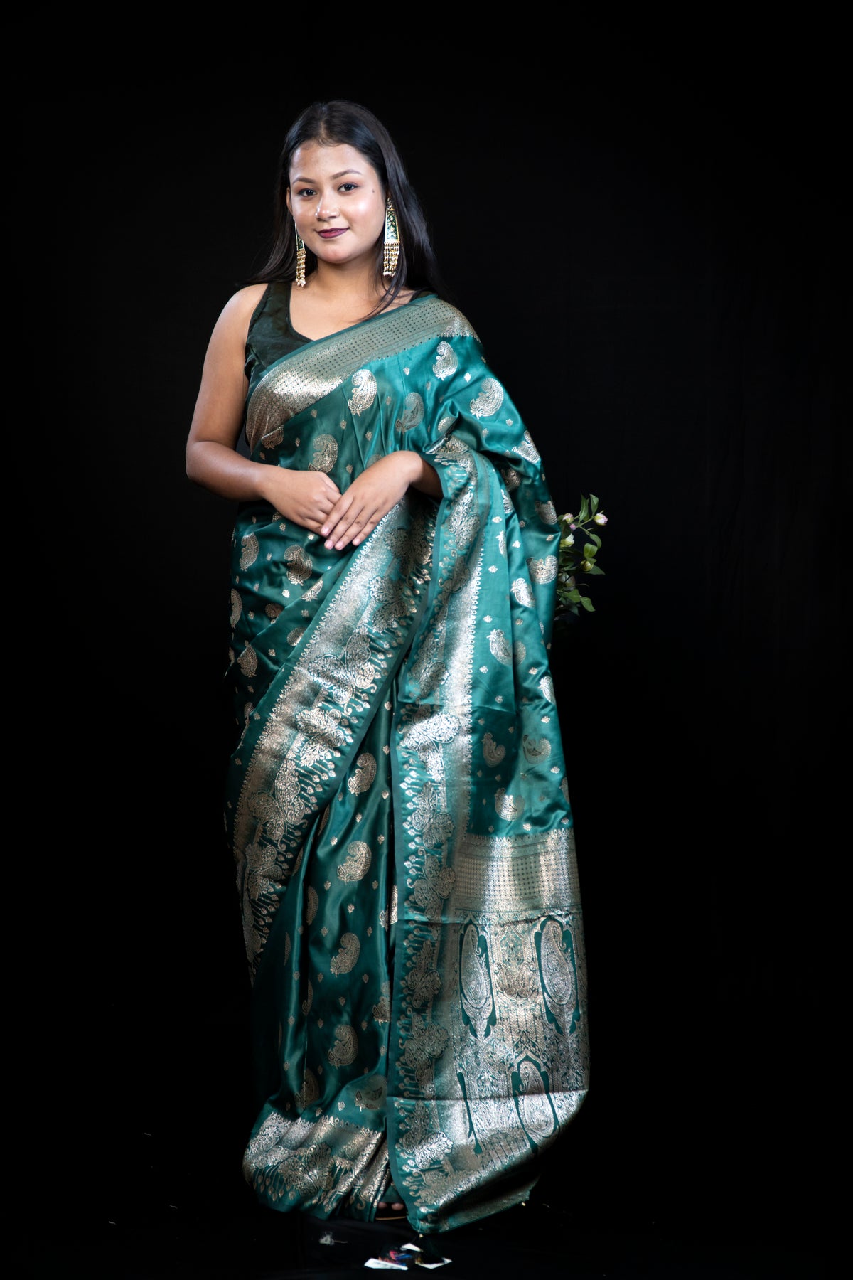 Rich Zari Woven Silk Saree with Matching Blouse