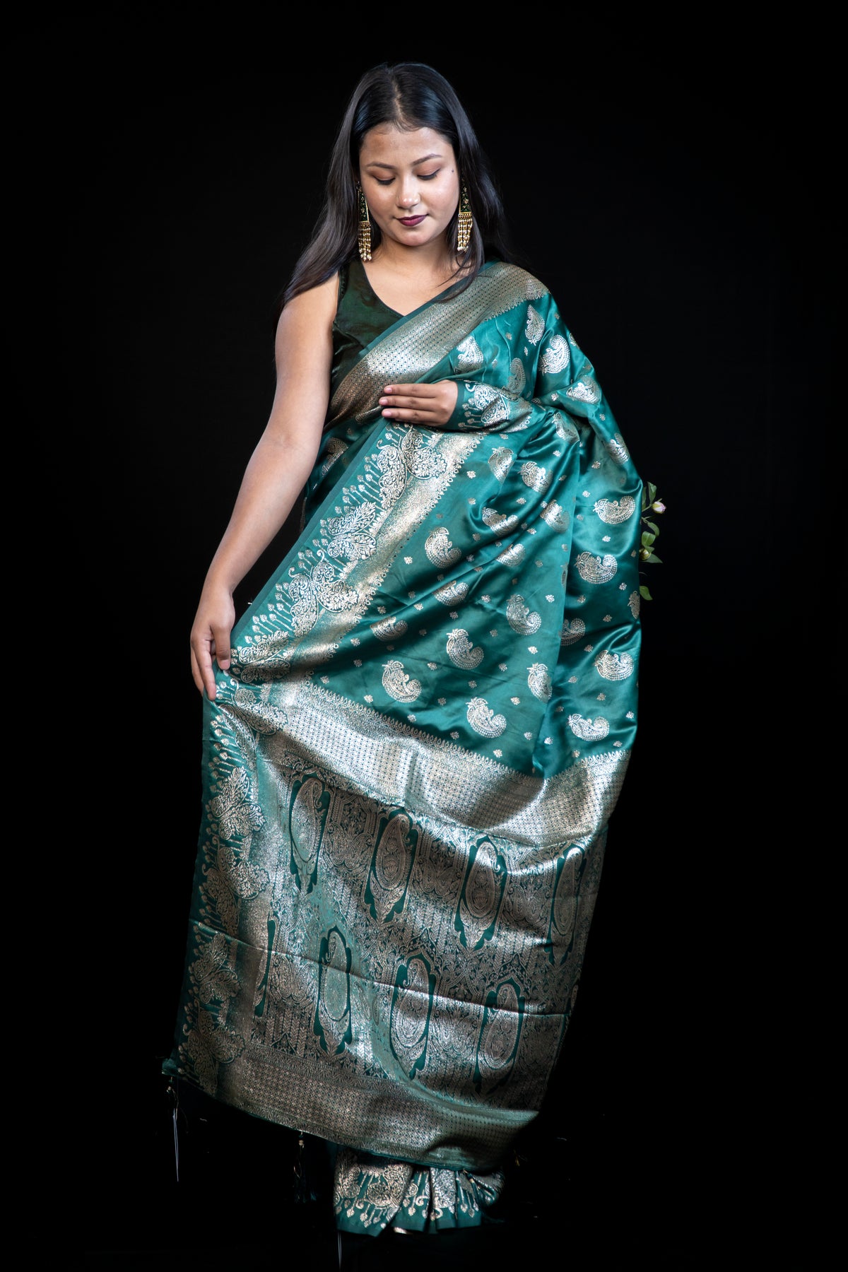 Rich Zari Woven Silk Saree with Matching Blouse