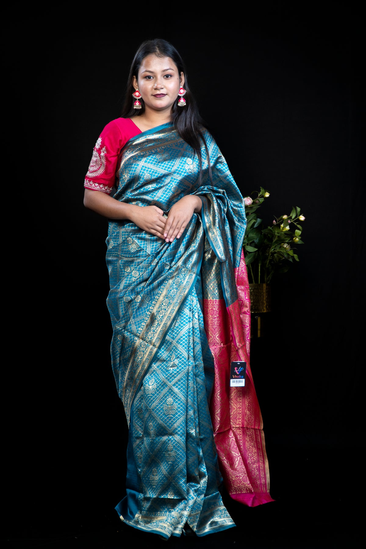Soft Silk Saree with heavy golden weaving all over