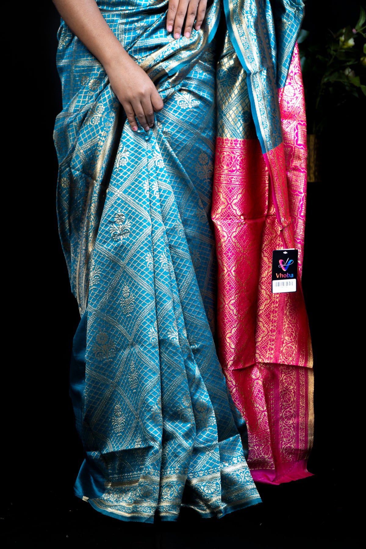 Soft Silk Saree with heavy golden weaving all over