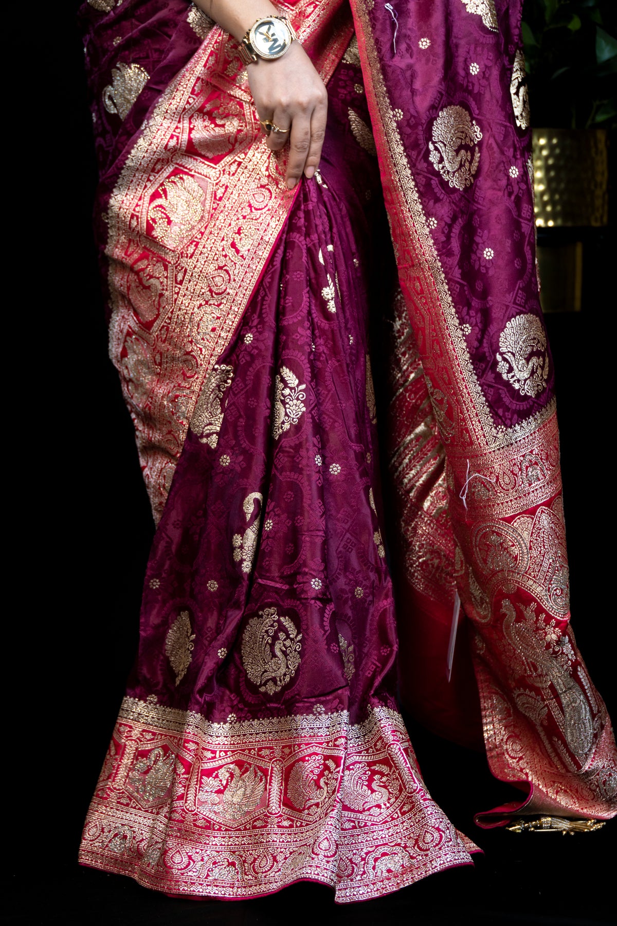 Mashru Zardosi Silk Saree with Premium Stone Work