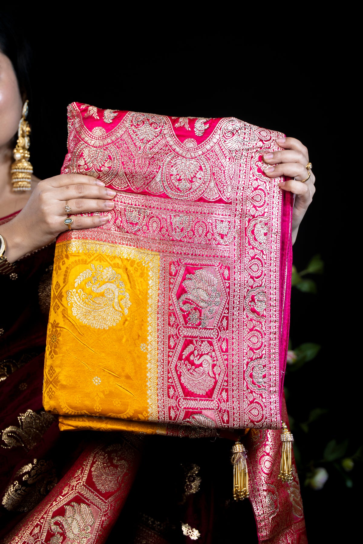 Mashru Zardosi Silk Saree with Premium Stone Work