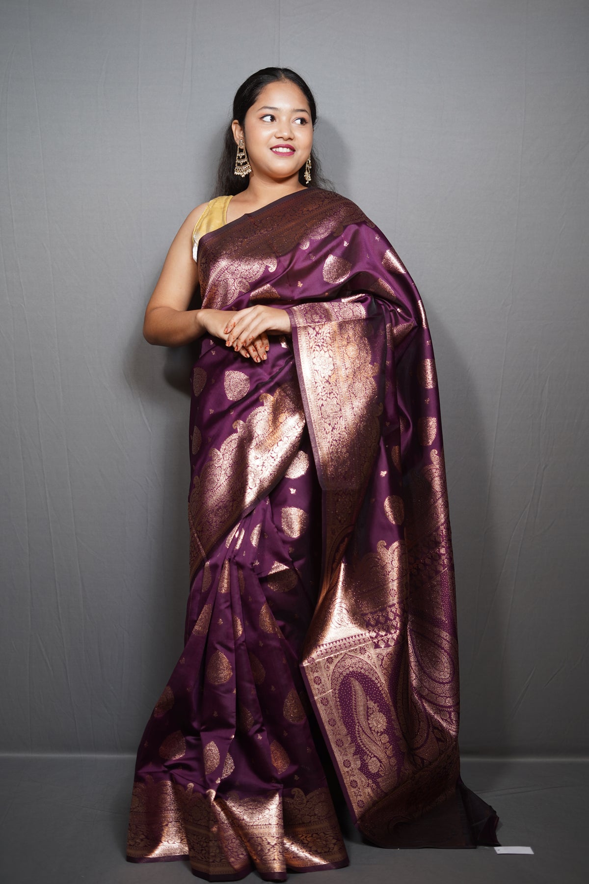 Premium Banarasi Silk Saree with Elegant Zari Butas & Royal Mandala Heritage Pallu