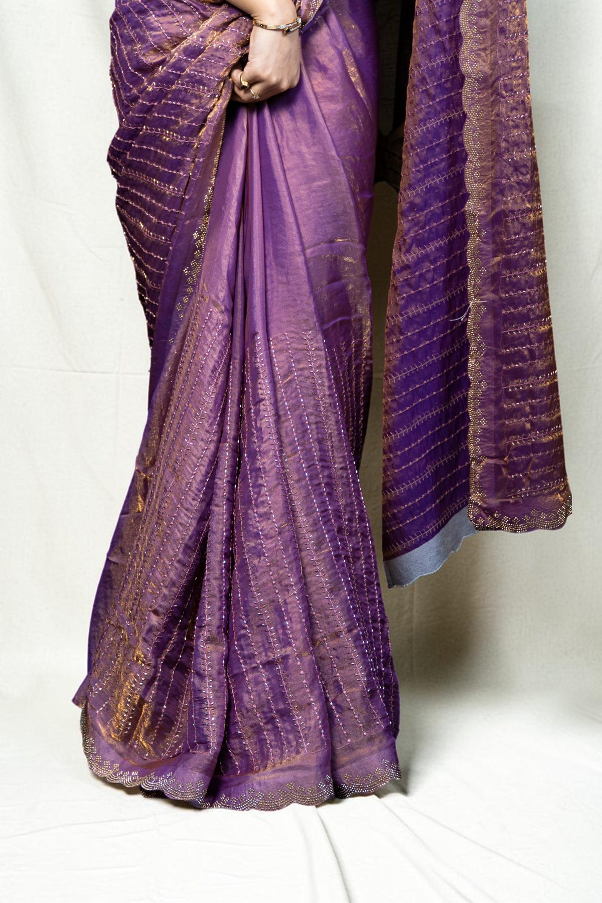 Designer Frendy Silk Saree with All-Over Kardana and Thread Work | Party Wear Saree Collection