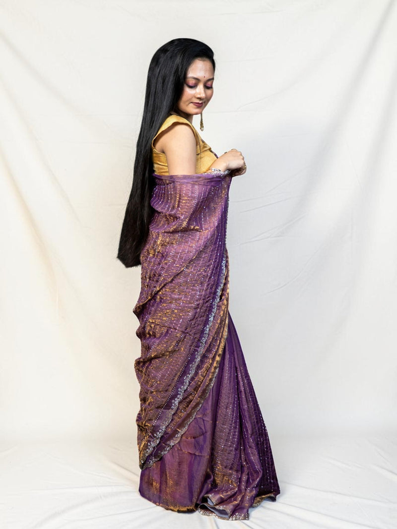 Designer Frendy Silk Saree with All-Over Kardana and Thread Work | Party Wear Saree Collection