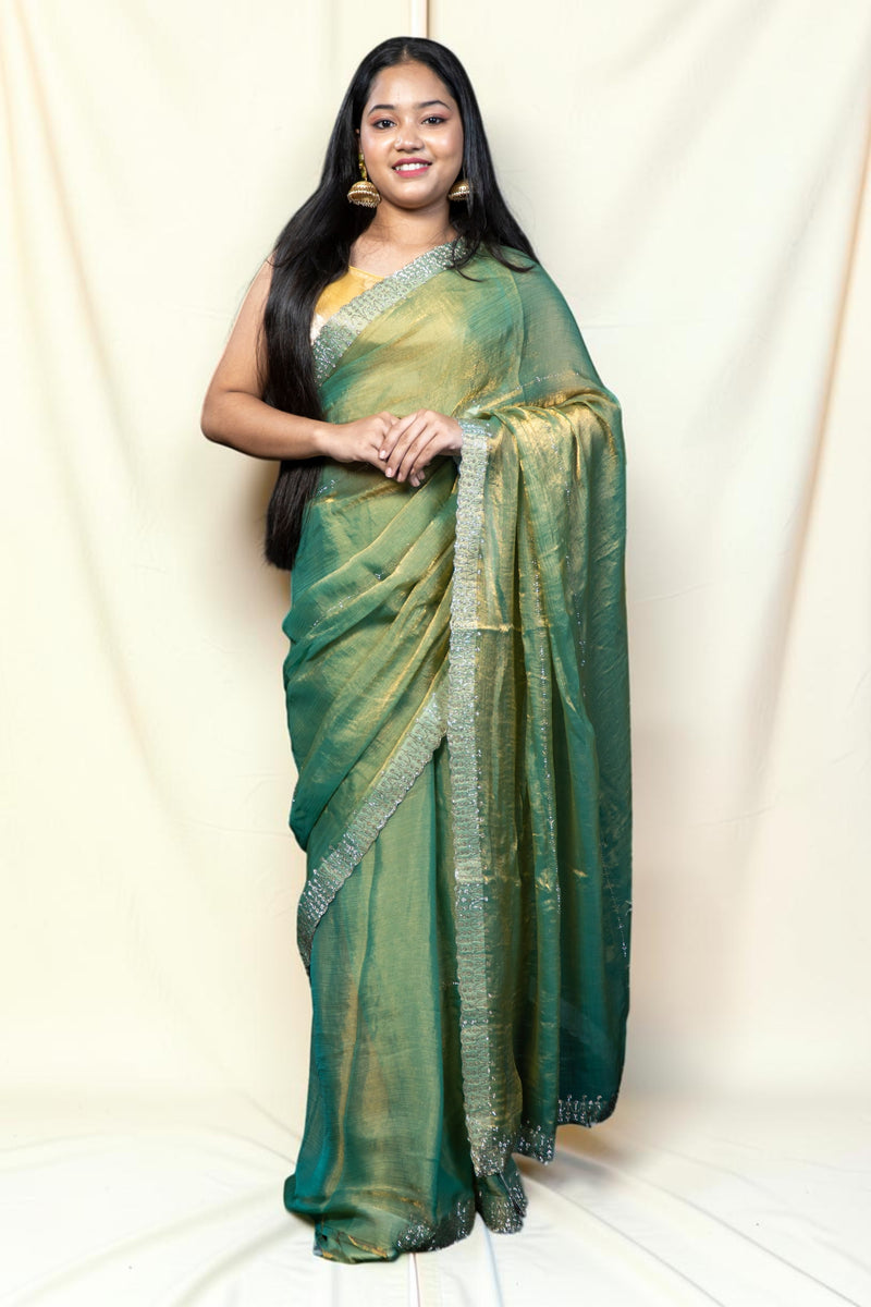 Rich Jewel Tone frendy Silk Saree Collection with Woven Border & Zari Work | Party Wear Saree